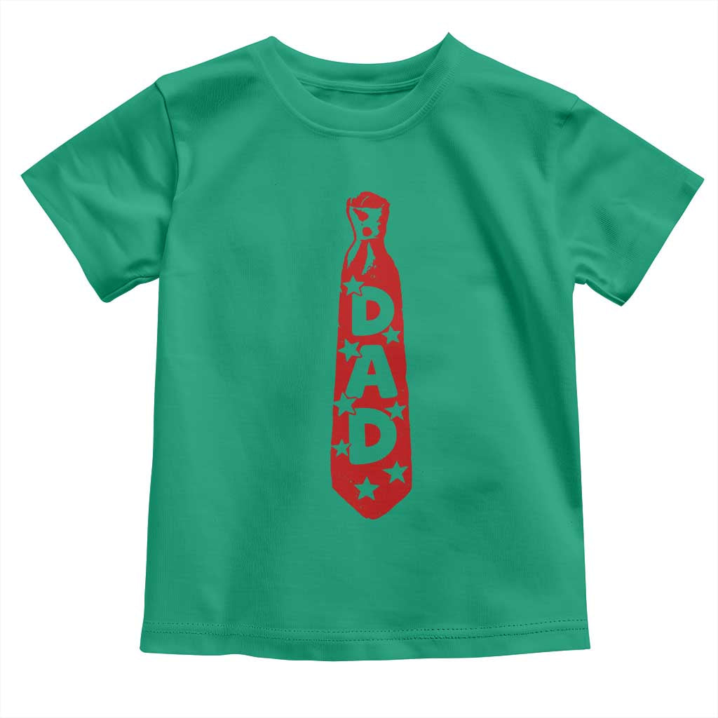 Dad Tie Star Music Lover Fathers Day Toddler T Shirt TS11 Irish Green Print Your Wear