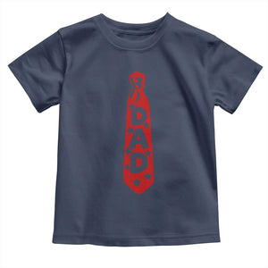 Dad Tie Star Music Lover Fathers Day Toddler T Shirt TS11 Navy Print Your Wear