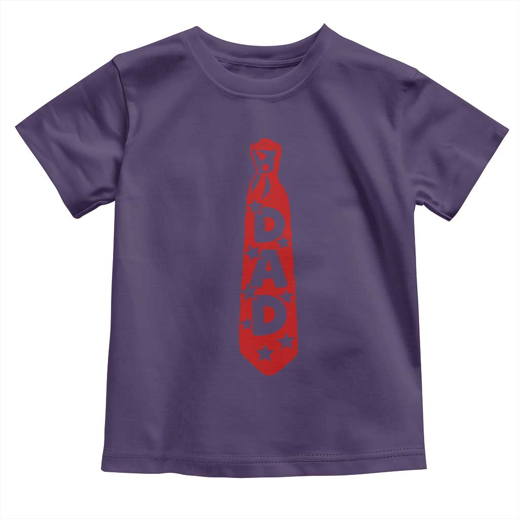 Dad Tie Star Music Lover Fathers Day Toddler T Shirt TS11 Purple Print Your Wear