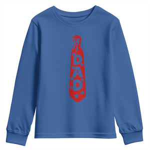 Dad Tie Star Music Lover Fathers Day Youth Sweatshirt TS11 Royal Blue Print Your Wear