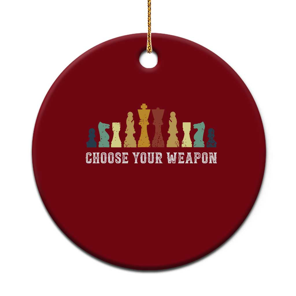 Chess Lover Ceramic Ornament Choose Your Weapon Retro Vintage TS11 1pc Red Print Your Wear
