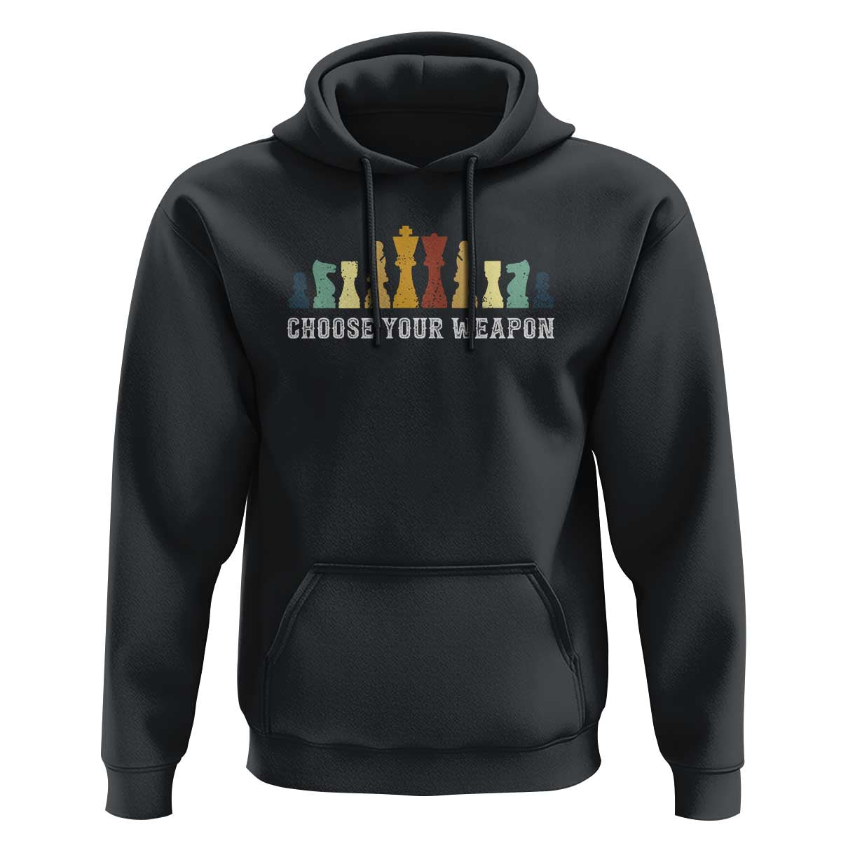 Chess Lover Hoodie Choose Your Weapon Retro Vintage TS11 Black Print Your Wear