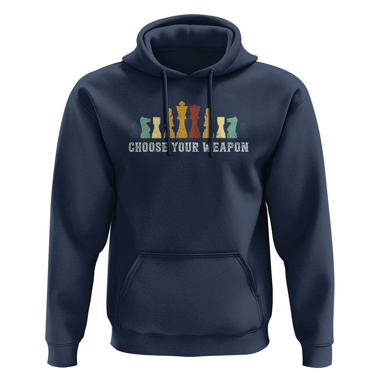 Chess Lover Hoodie Choose Your Weapon Retro Vintage TS11 Navy Print Your Wear
