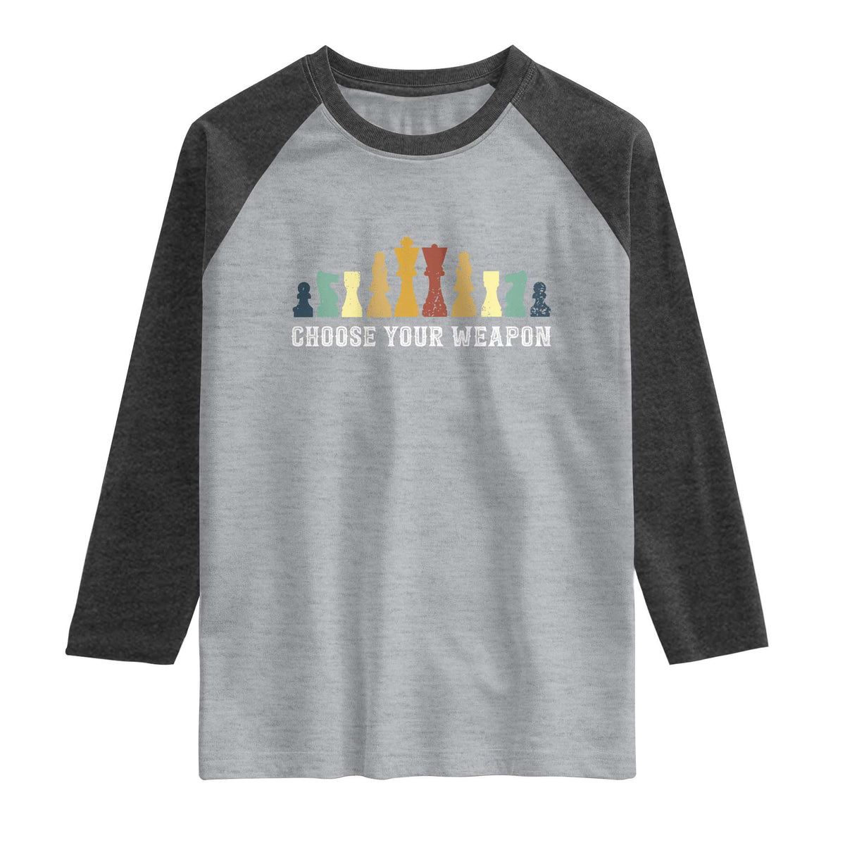 Chess Lover Raglan Shirt Choose Your Weapon Retro Vintage