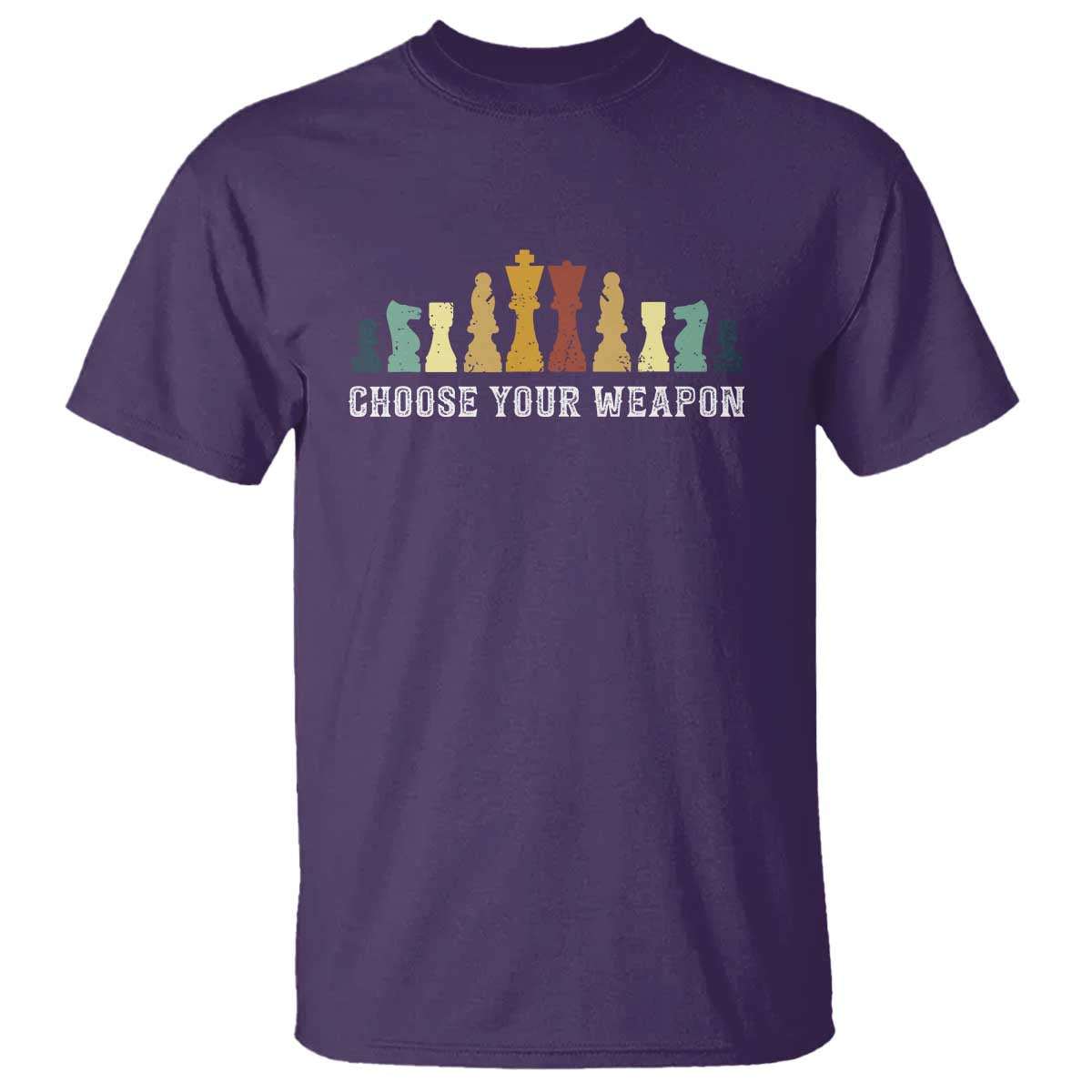 Chess Lover T Shirt Choose Your Weapon Retro Vintage TS11 Purple Print Your Wear