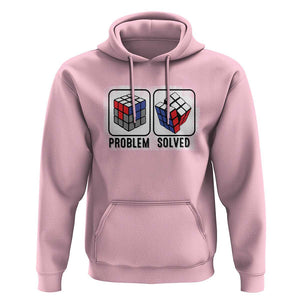 Competitive Puzzle Cube Rubik Hoodie Problem Solved Vintage Speed Cubing TS11 Light Pink Print Your Wear