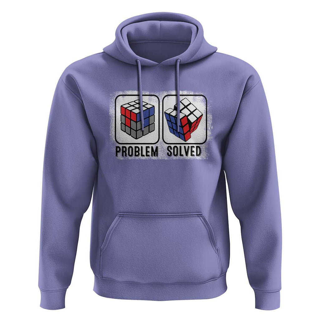 Competitive Puzzle Cube Rubik Hoodie Problem Solved Vintage Speed Cubing TS11 Violet Print Your Wear