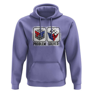 Competitive Puzzle Cube Rubik Hoodie Problem Solved Vintage Speed Cubing TS11 Violet Print Your Wear
