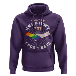 LGBT Gay Pride Hoodie I May Be Straight But I Don't Hate Rainbow Flag Hand TS11 Purple Print Your Wear