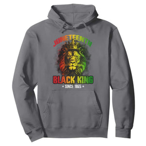 Juneteenth Black King Since 1865 Hoodie Cool Awesome Lion Flag TS11 Charcoal Print Your Wear