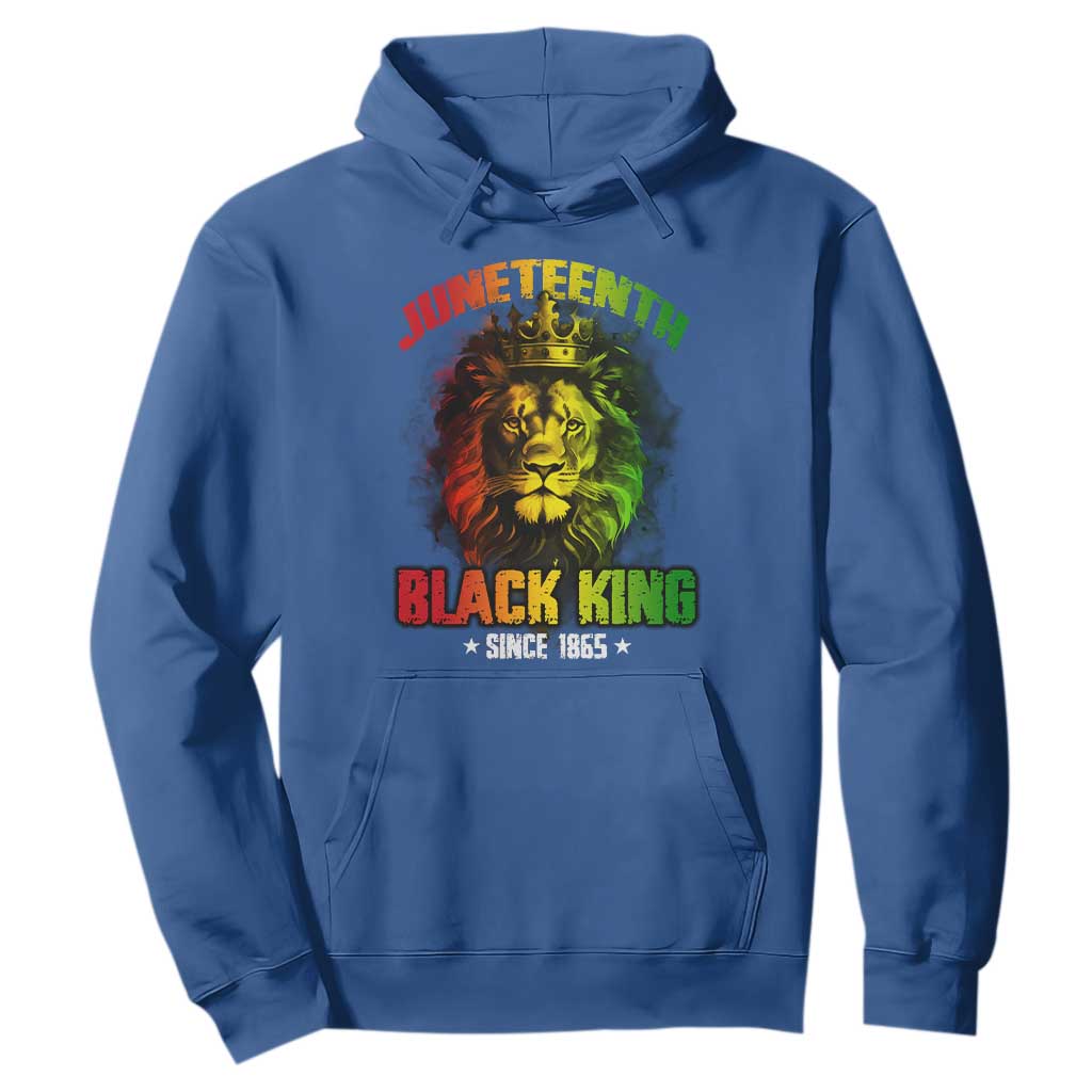 Juneteenth Black King Since 1865 Hoodie Cool Awesome Lion Flag TS11 Royal Blue Print Your Wear