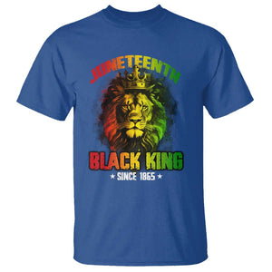 Juneteenth Black King Since 1865 T Shirt Cool Awesome Lion Flag TS11 Royal Blue Print Your Wear