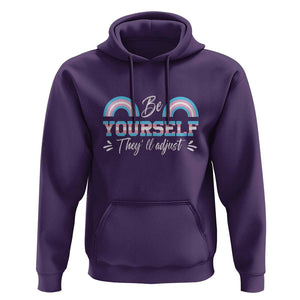 Transgender Hoodie Be Yourself They'll Adjust Vintage Rainbow Trans Pride Flag LGBT TS11 Purple Print Your Wear