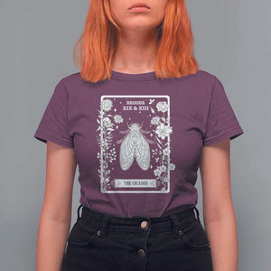 Cicada T Shirt For Women Broods XIX And XIII The Cicadas Entomology 2024 TS11 Maroon Print Your Wear