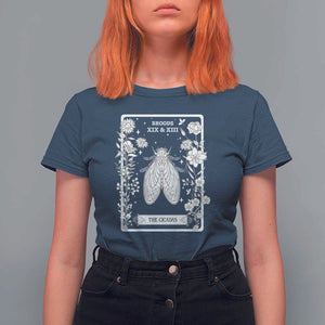 Cicada T Shirt For Women Broods XIX And XIII The Cicadas Entomology 2024 TS11 Navy Print Your Wear