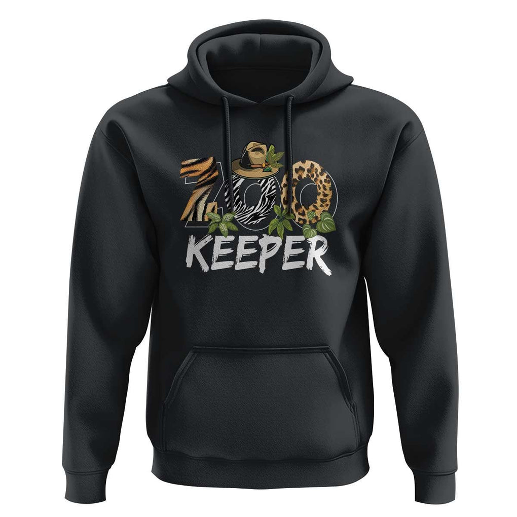 Zookeeper Hoodie Animals Cute Zoo Wildlife Lover TS11 Black Print Your Wear