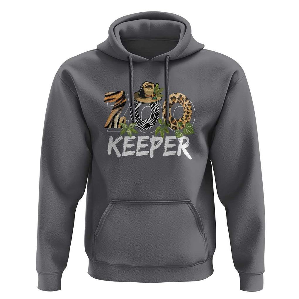 Zookeeper Hoodie Animals Cute Zoo Wildlife Lover TS11 Charcoal Print Your Wear