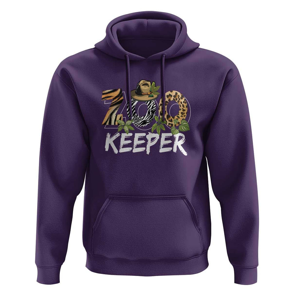 Zookeeper Hoodie Animals Cute Zoo Wildlife Lover TS11 Purple Print Your Wear