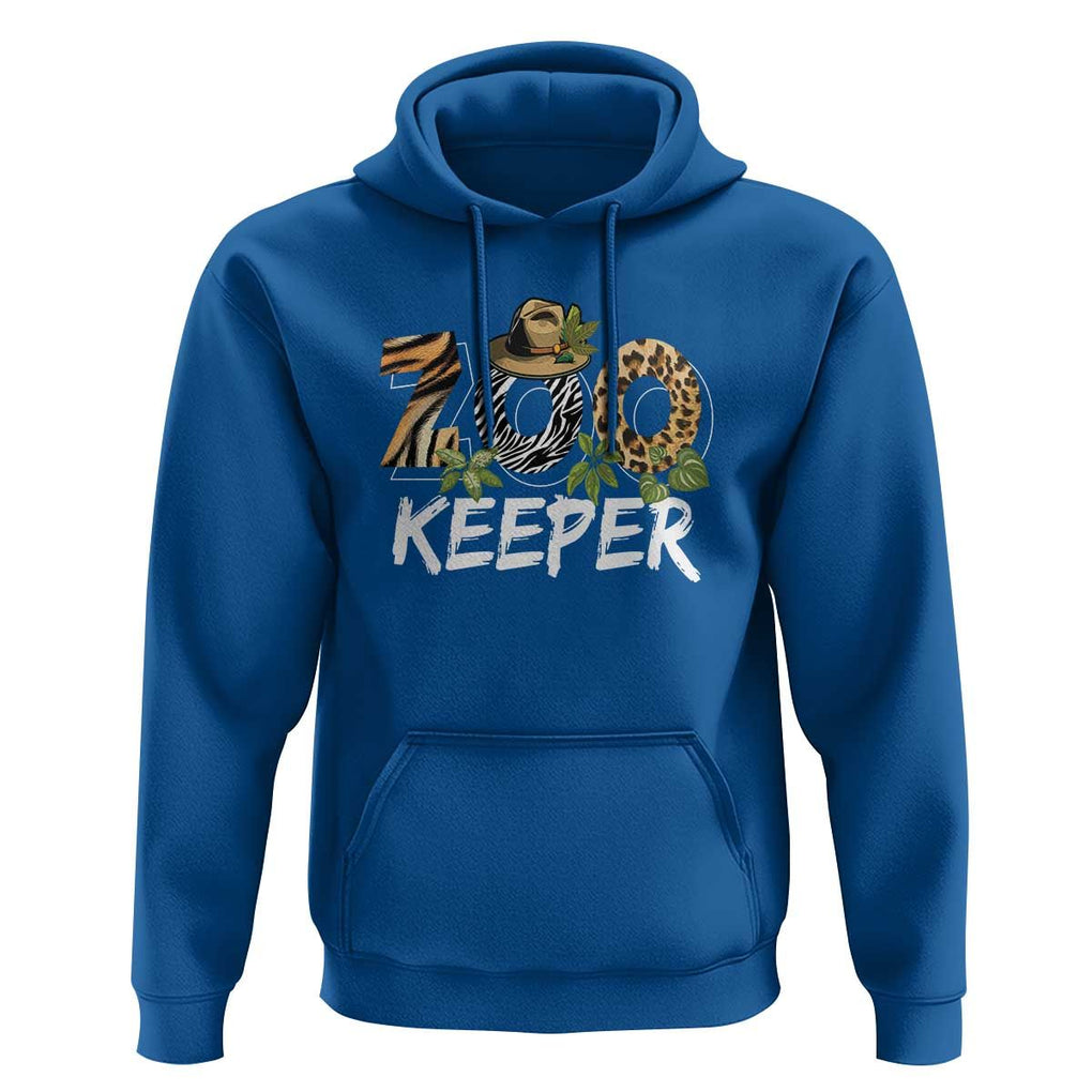 Zookeeper Hoodie Animals Cute Zoo Wildlife Lover TS11 Royal Blue Print Your Wear
