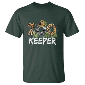 Zookeeper T Shirt Animals Cute Zoo Wildlife Lover TS11 Dark Forest Green Print Your Wear