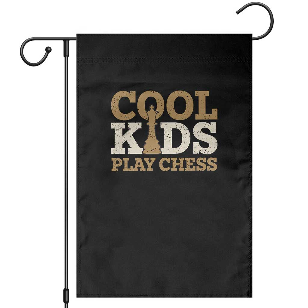 Chess Lover Garden Flag Cool Kids Play Chess Vintage King TS11 Black Print Your Wear