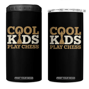 Chess Lover 4 in 1 Can Cooler Tumbler Cool Kids Play Chess Vintage King