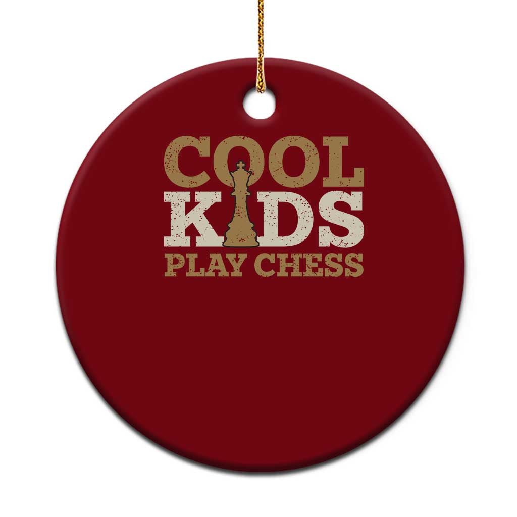 Chess Lover Ceramic Ornament Cool Kids Play Chess Vintage King