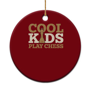 Chess Lover Ceramic Ornament Cool Kids Play Chess Vintage King