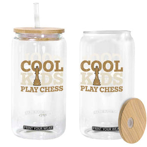 Chess Lover Glass Can Cool Kids Play Chess Vintage King