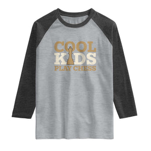 Chess Lover Raglan Shirt Cool Kids Play Chess Vintage King