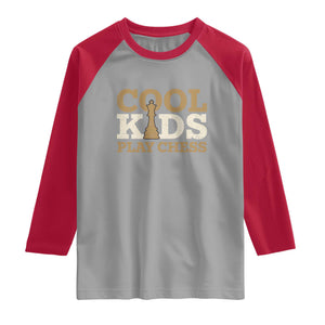 Chess Lover Raglan Shirt Cool Kids Play Chess Vintage King
