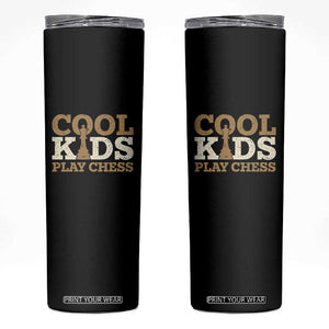 Chess Lover Skinny Tumbler Cool Kids Play Chess Vintage King