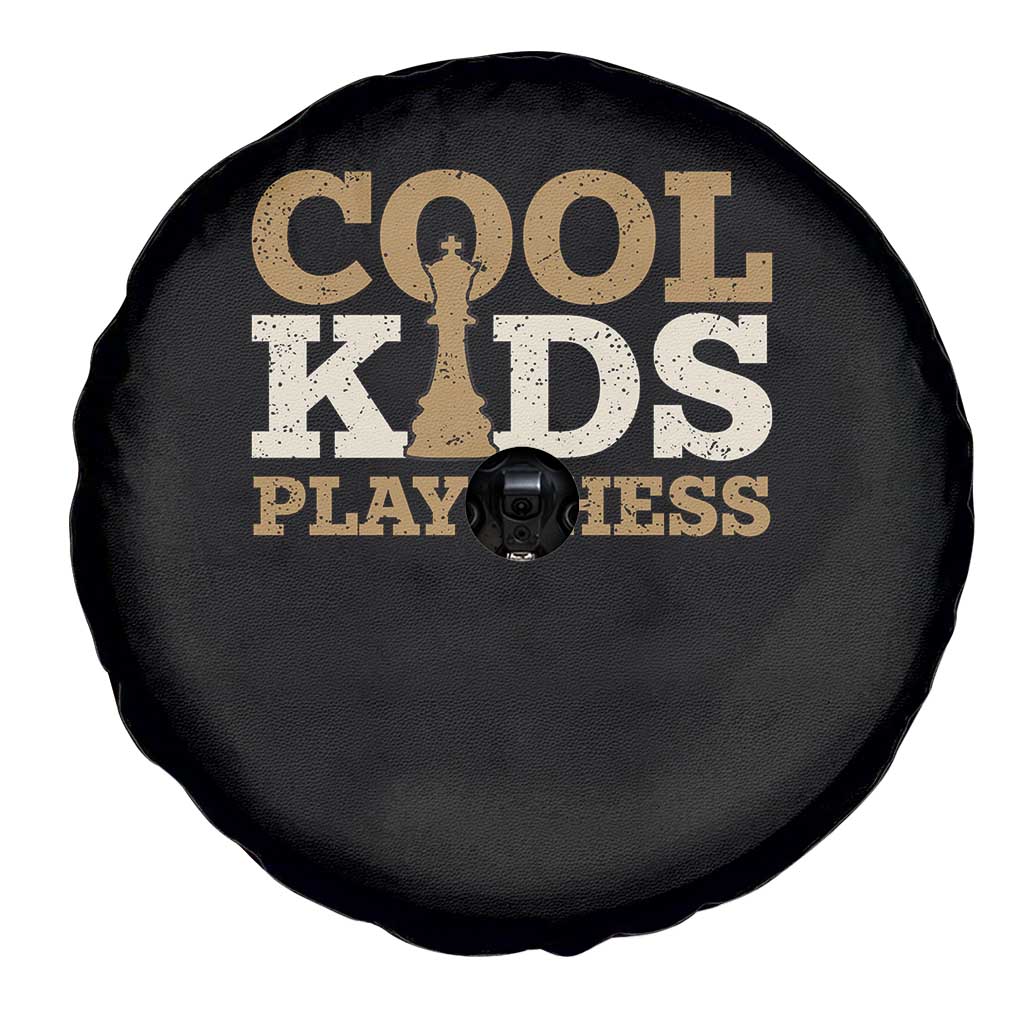 Chess Lover Spare Tire Cover Cool Kids Play Chess Vintage King
