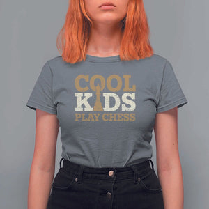 Chess Lover T Shirt For Women Cool Kids Play Chess Vintage King TS11 Charcoal Print Your Wear