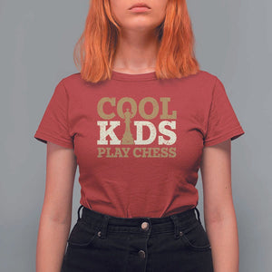 Chess Lover T Shirt For Women Cool Kids Play Chess Vintage King TS11 Red Print Your Wear