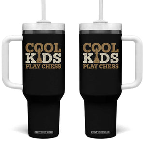 Chess Lover Tumbler With Handle Cool Kids Play Chess Vintage King