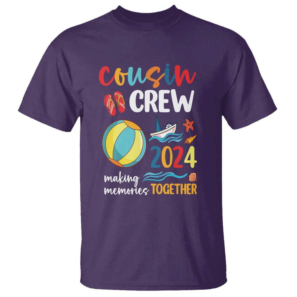 Cousin Crew 2024 Making Memories Together T Shirt Summer Vacation Beach Family Trips Matching Ocean Wave TS11 Purple Print Your Wear