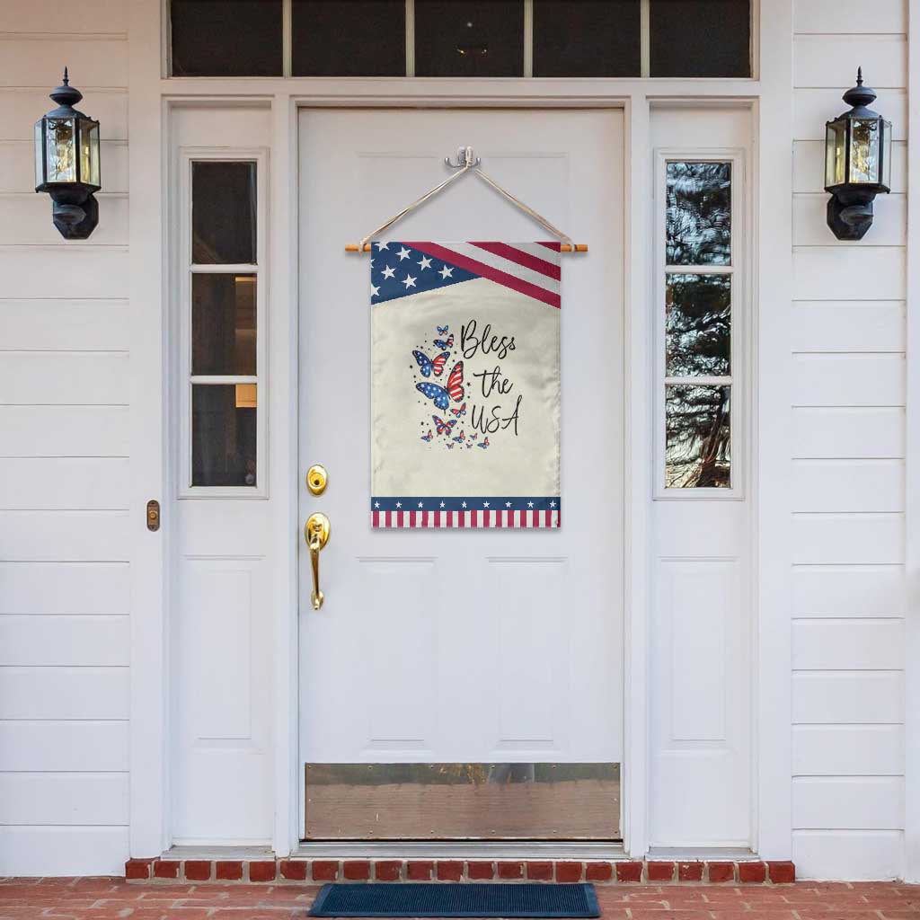 Bless The USA 4th of July Garden Flag Patriotic American Flag Butterfly Independence Day TS11 Print Your Wear