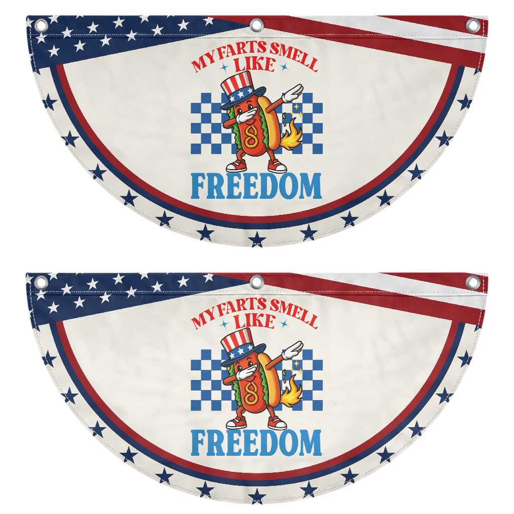 Funny My Farts Smell Like Freedom Patriotic Fan Flag July 4th Hot Dog Lover