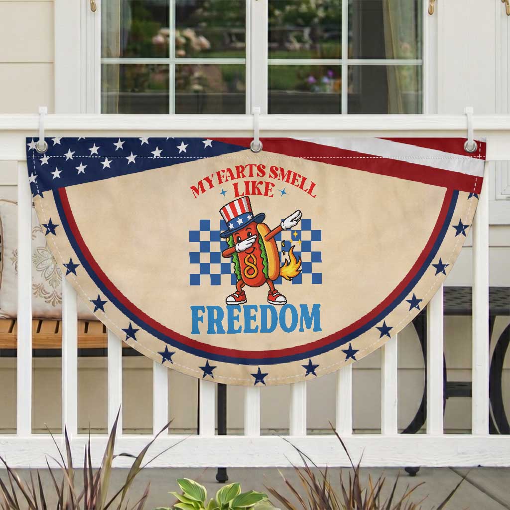 Funny My Farts Smell Like Freedom Patriotic Fan Flag July 4th Hot Dog Lover