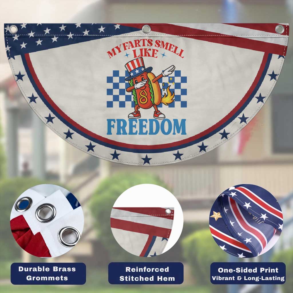 Funny My Farts Smell Like Freedom Patriotic Fan Flag July 4th Hot Dog Lover