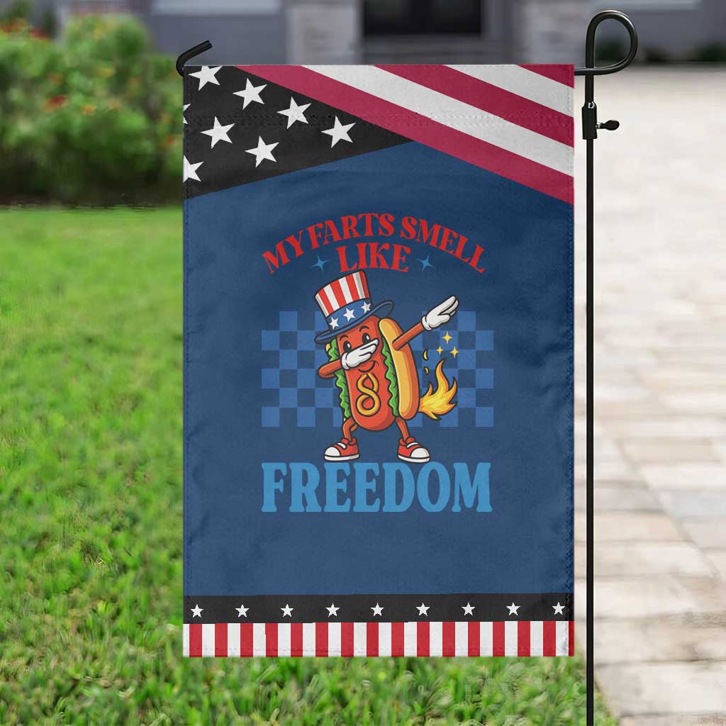 Funny My Farts Smell Like Freedom Garden Flag July 4th Hot Dog Lover TS11 Classic Blue Black Print Your Wear