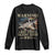 Warning May Start Talking About WWII Long Sleeve Shirt American Flag Fighter Jet TS11 Black Print Your Wear