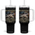 Warning May Start Talking About WWII Tumbler With Handle American Flag Fighter Jet TS11 One Size: 40 oz Black Print Your Wear
