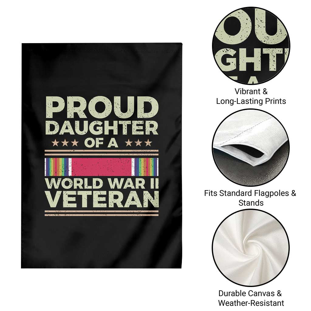 Proud Daughter Of A World War II Veteran Garden Flag US WWII Vet TS11 Print Your Wear