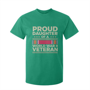 Proud Daughter Of A World War II Veteran T Shirt For Kid US WWII Vet TS11 Irish Green Print Your Wear