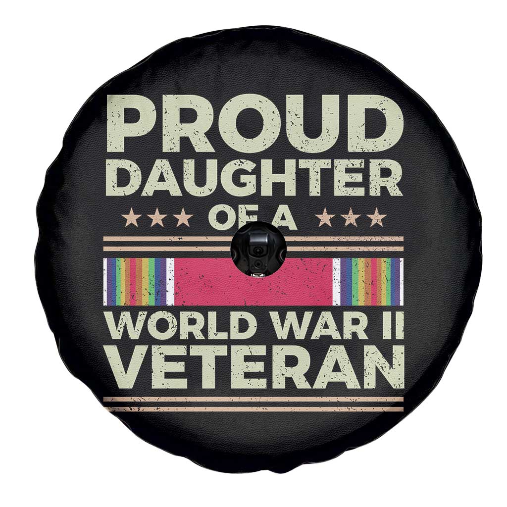 Proud Daughter Of A World War II Veteran Spare Tire Cover US WWII Vet TS11 Print Your Wear