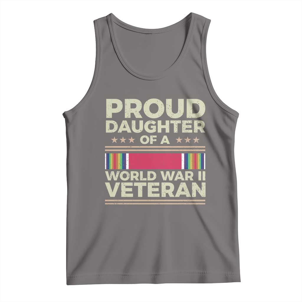 Proud Daughter Of A World War II Veteran Tank Top US WWII Vet TS11 Deep Heather Print Your Wear