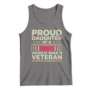 Proud Daughter Of A World War II Veteran Tank Top US WWII Vet TS11 Deep Heather Print Your Wear