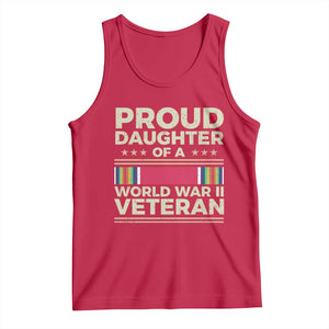Proud Daughter Of A World War II Veteran Tank Top US WWII Vet TS11 Red Print Your Wear